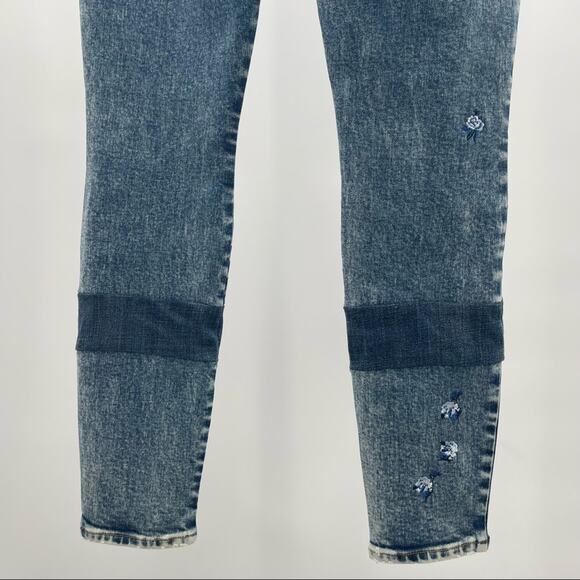 NWOT LUCKY BRAND Denim Jeans Ava Mid Rise Skinny Embroidered Flowers Size 25 - Picture 12 of 15